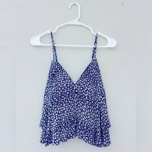 Floral Blue Women's Top